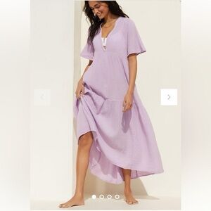 NWT Anthropologie The Kallie Flowy Maxi Dress by Celadine in Lavender, XL